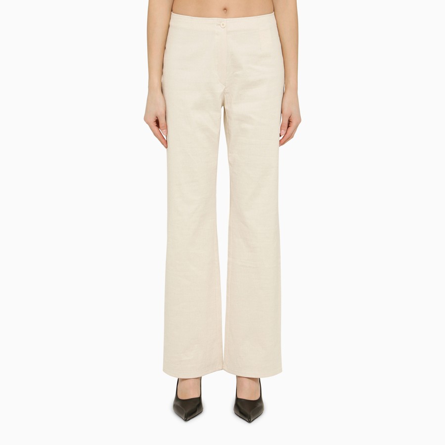 ボトムスその他 Our Legacy Regular white cotton trousers Our Legacy Regular white cotton trousers | TheDoubleF