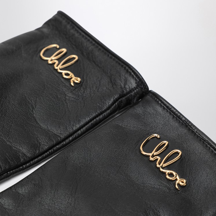 手袋 Chloe Chloe Iconic Black Leather Gloves Chloé The Chloé Iconic Gloves In Leather in Black | Chloé US