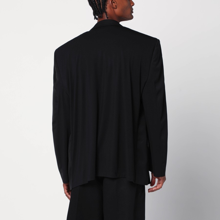 Balenciaga Single-breasted jacket black in wool | TheDoubleF