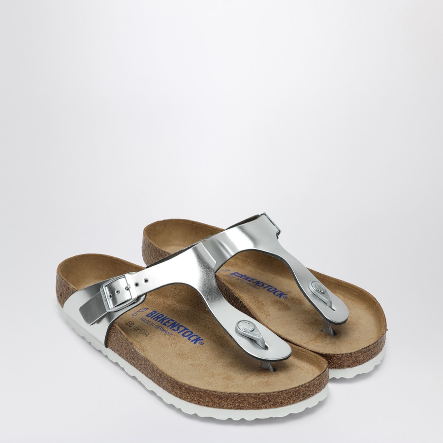 Birkenstock Gizeh Birko-Flor flip-flops silver | TheDoubleF