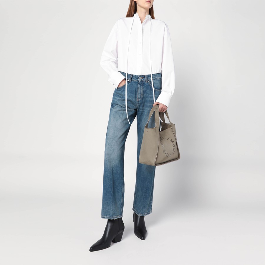 トートバッグ Stella Mccartney Khaki-Coloured Medium Stella Logo Bag Stella McCartney Khaki-coloured medium Stella Logo bag