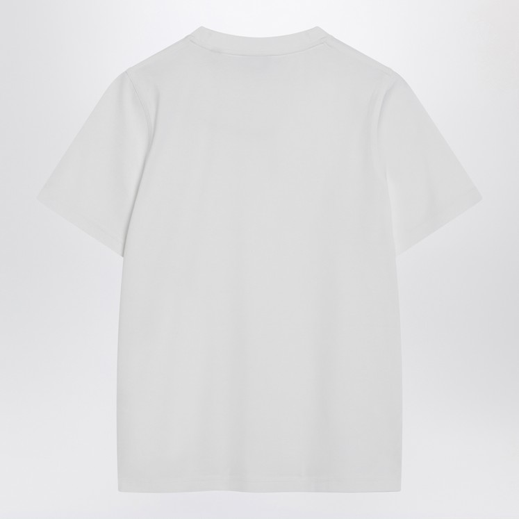 Burberry White cotton T-shirt with logo print | TheDoubleF