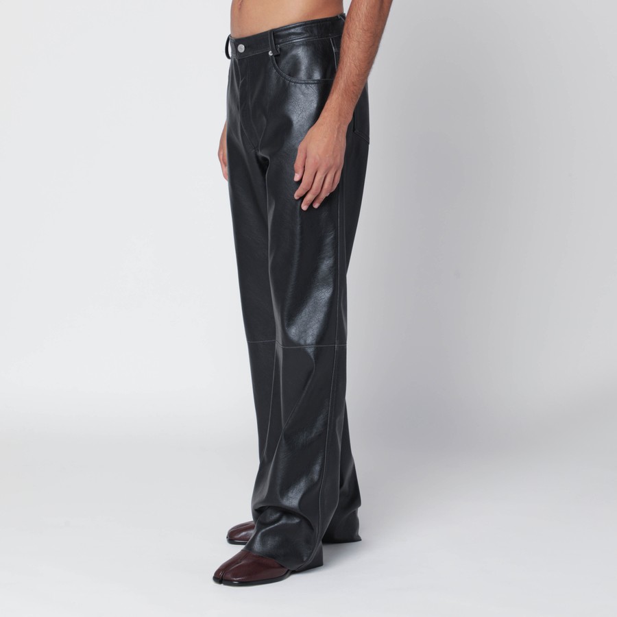 ⚪*️様 MM6 maison margiela fake leather sh MM6 Maison Margiela Black faux leather trousers | TheDoubleF
