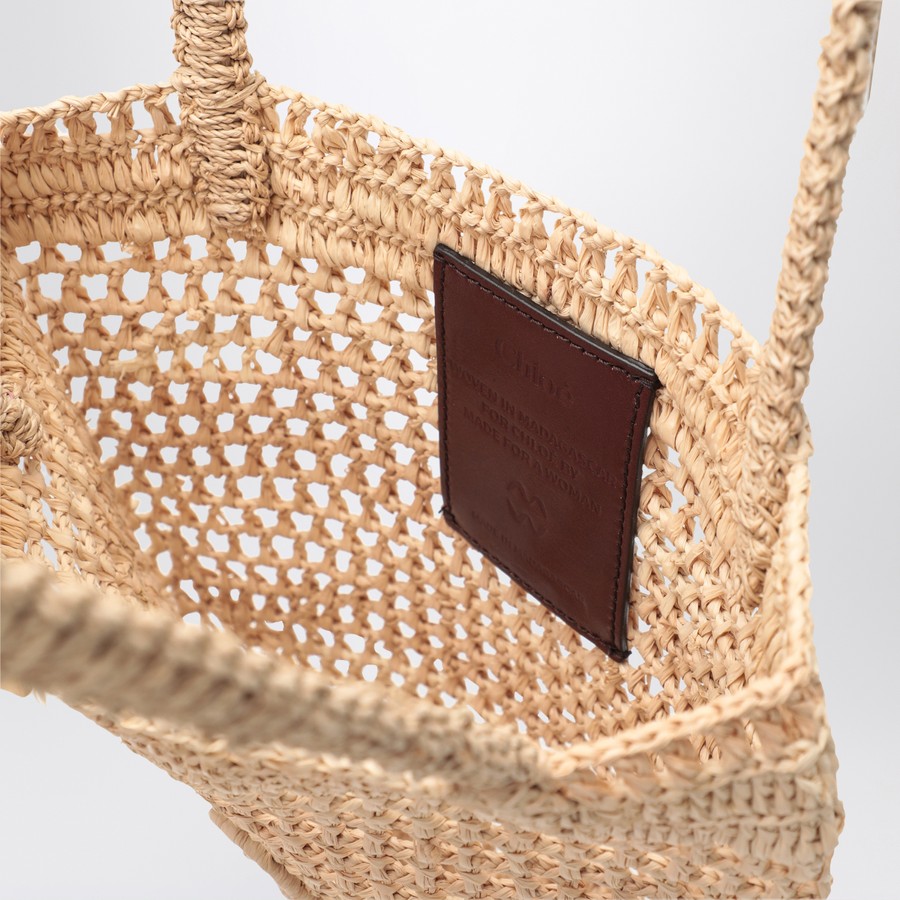 トートバッグ CHLOE SMALL SUMMER BANANA TOTE BAG IN SAND COLOUR Chloé Small Summer Banana Tote bag in sand colour | TheDoubleF