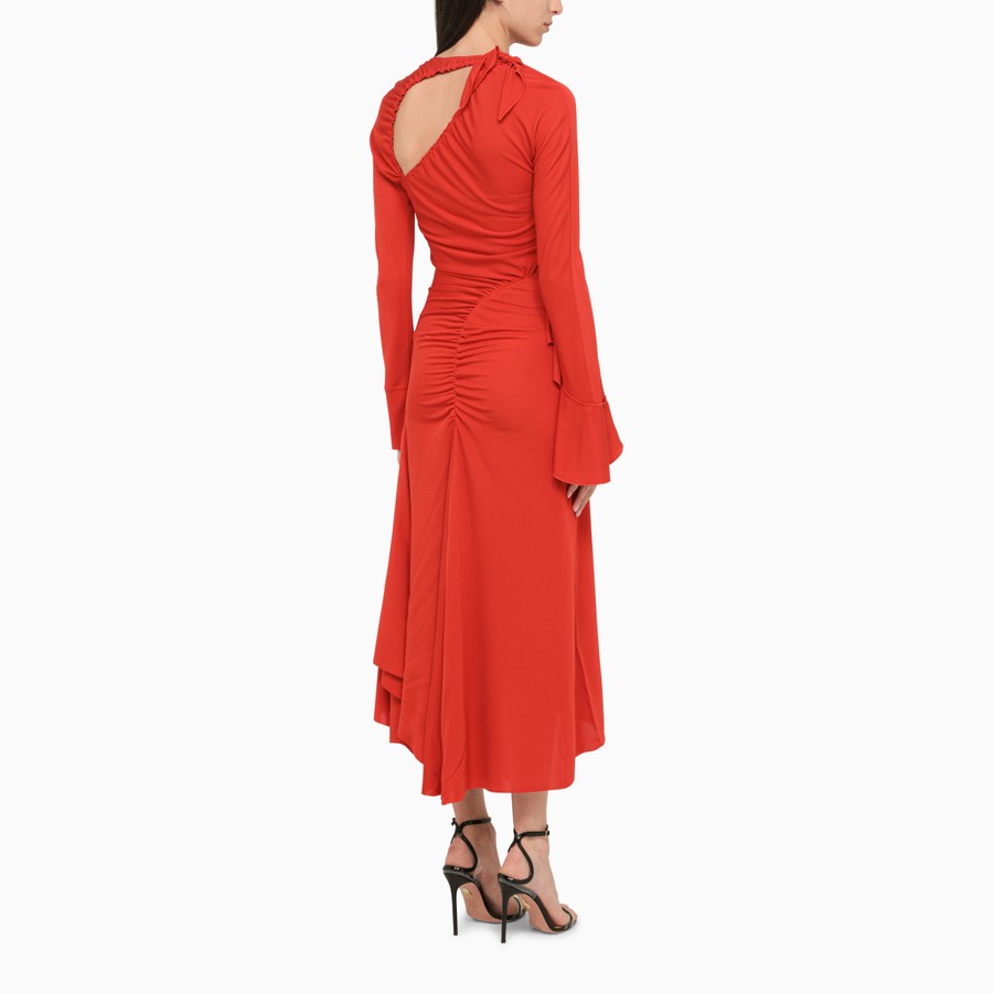 ワンピース VICTORIA BECKHAM CUT OUT DETAIL RED DRESS Low Back Cami Floor-Length Dress In Poppy Red | Designer