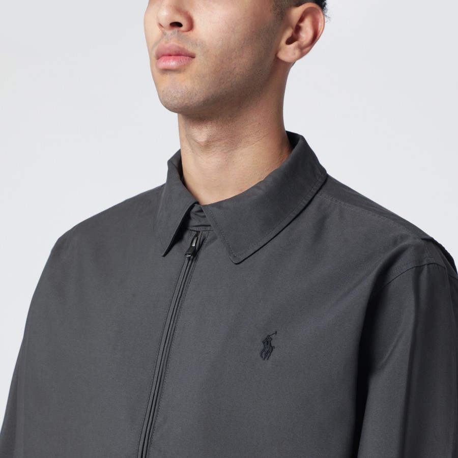 Polo Ralph Lauren Dark grey zip-up shirt jacket | TheDoubleF