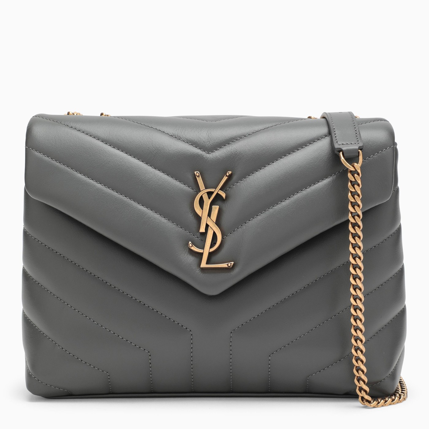 Saint Laurent Storm/gold small YSL Loulou bag TheDoubleF
