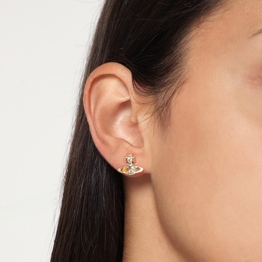 アクセサリーその他 Vivienne Westwood Nano Solitaire gold earrings Nano Solitaire Earrings in GOLD-AURUM-Crystal | Vivienne