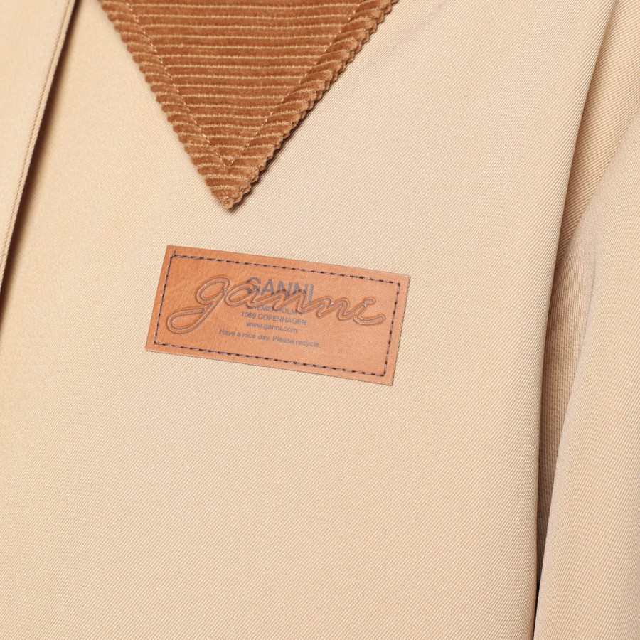 ジャケット GANNI BEIGE TWILL JACKET GANNI Beige twill jacket | TheDoubleF