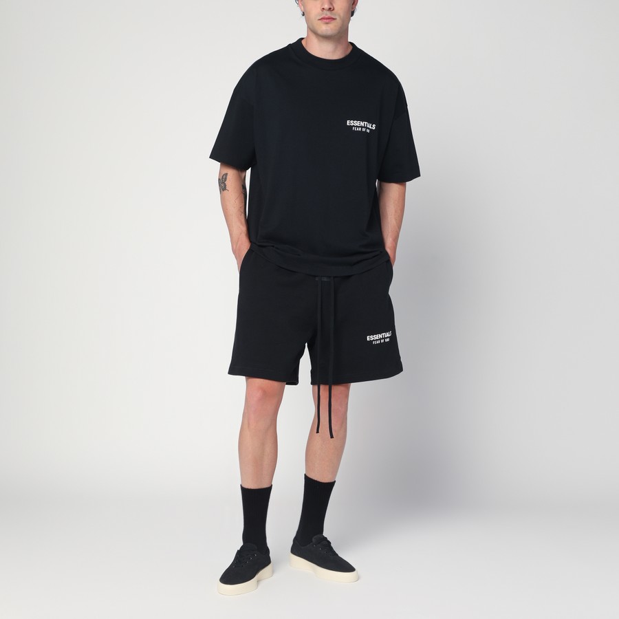Fear of God Essentials Black shorts with logo | TheDoubleF