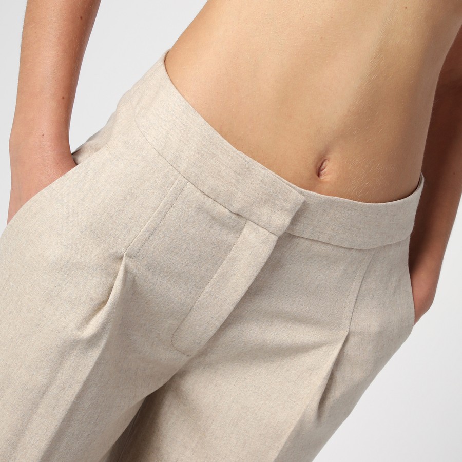 ボトムスその他 Loulou Studio Beige wool and cashmere trousers Loulou Studio Beige wool and cashmere trousers | TheDoubleF