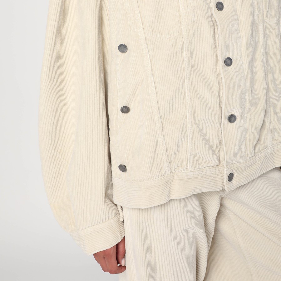 ジャケット HAIKURE Wide ecru corduroy jacket HAIKURE Wide ecru corduroy jacket | TheDoubleF