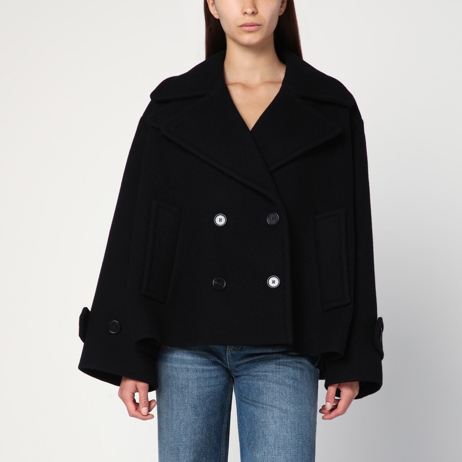 ジャケット Chloe Double-breasted black coat in wool blend Chloé Double-breasted black coat in wool blend | TheDoubleF