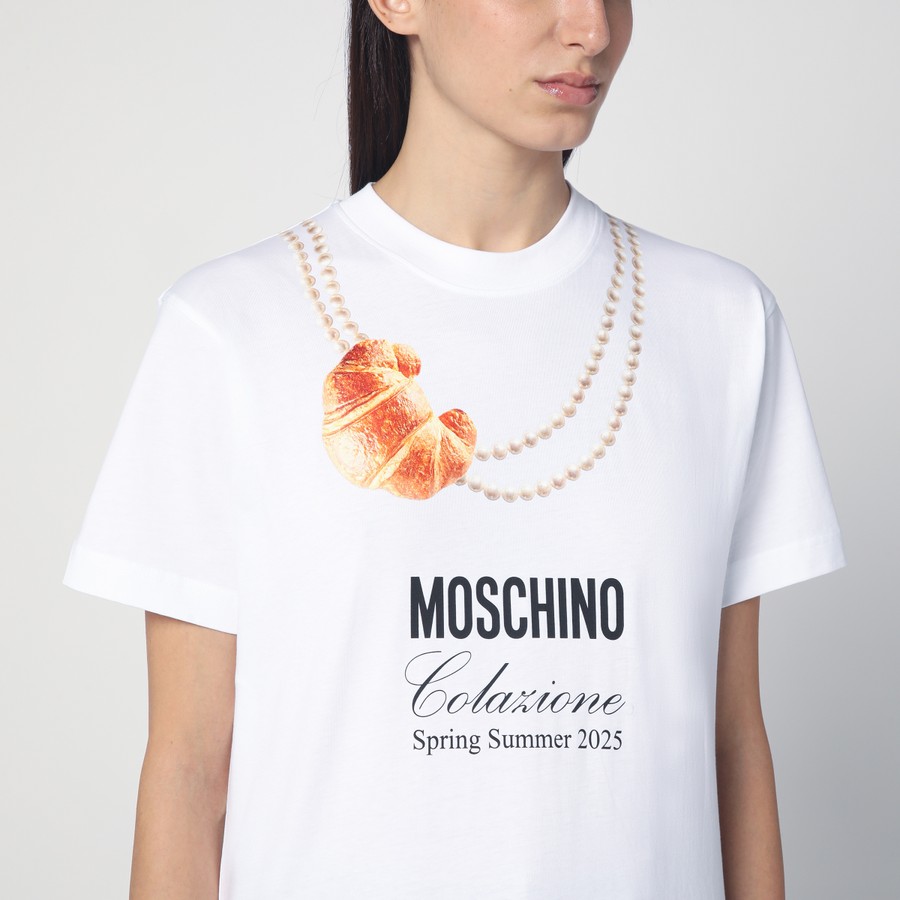 Moschino T-shirt bianca Moschino Colazione | TheDoubleF