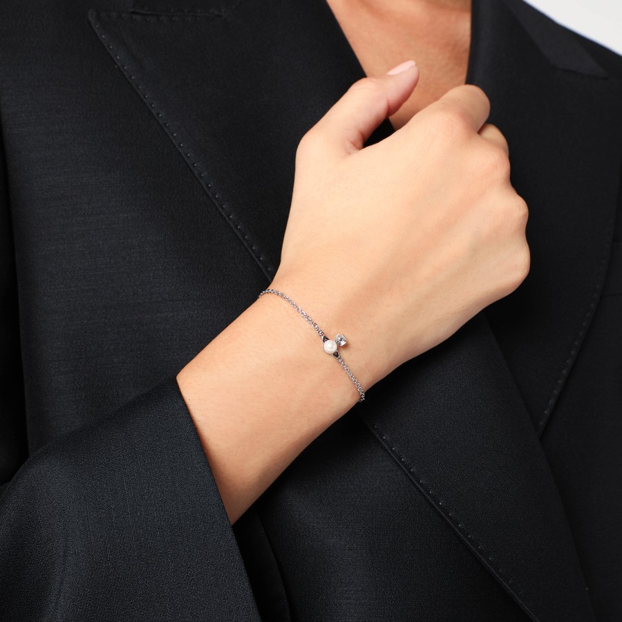 Vivienne Westwood Silver Balbina bracelet with pearl