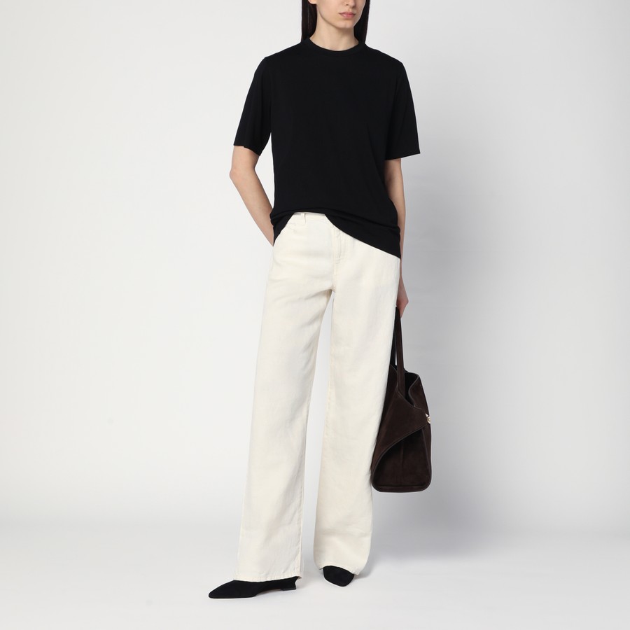 The Row Eglitta white linen jeans | TheDoubleF