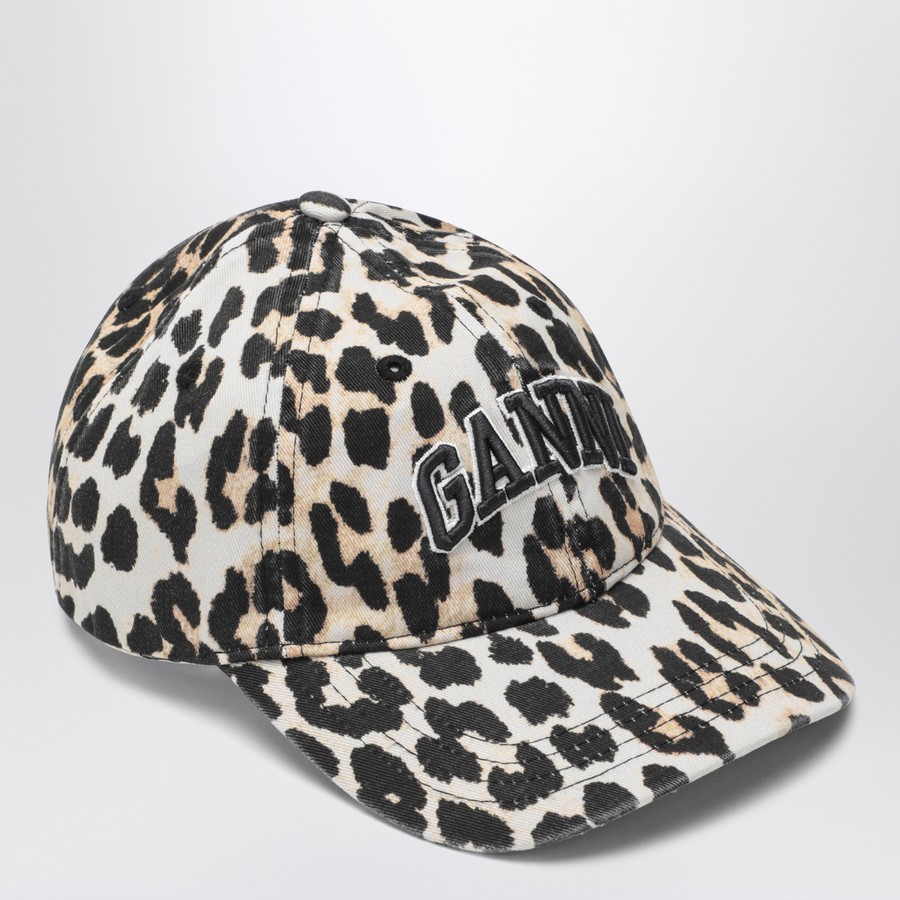 GANNI Leopard-print canvas baseball cap | TheDoubleF