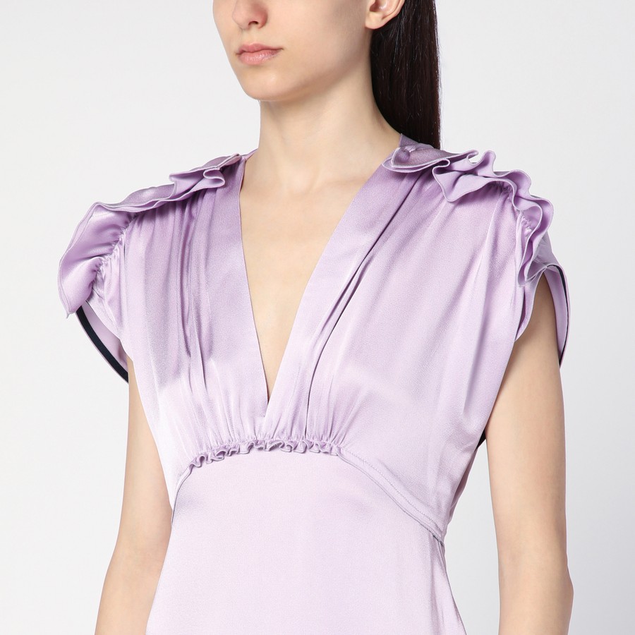 ワンピース VICTORIA BECKHAM PETUNIA-COLOURED MIDI DRESS WITH RUFFLES Victoria Beckham Petunia-coloured midi dress with ruffles