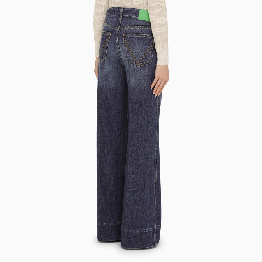 Bottega Veneta Blue wide denim jeans | TheDoubleF
