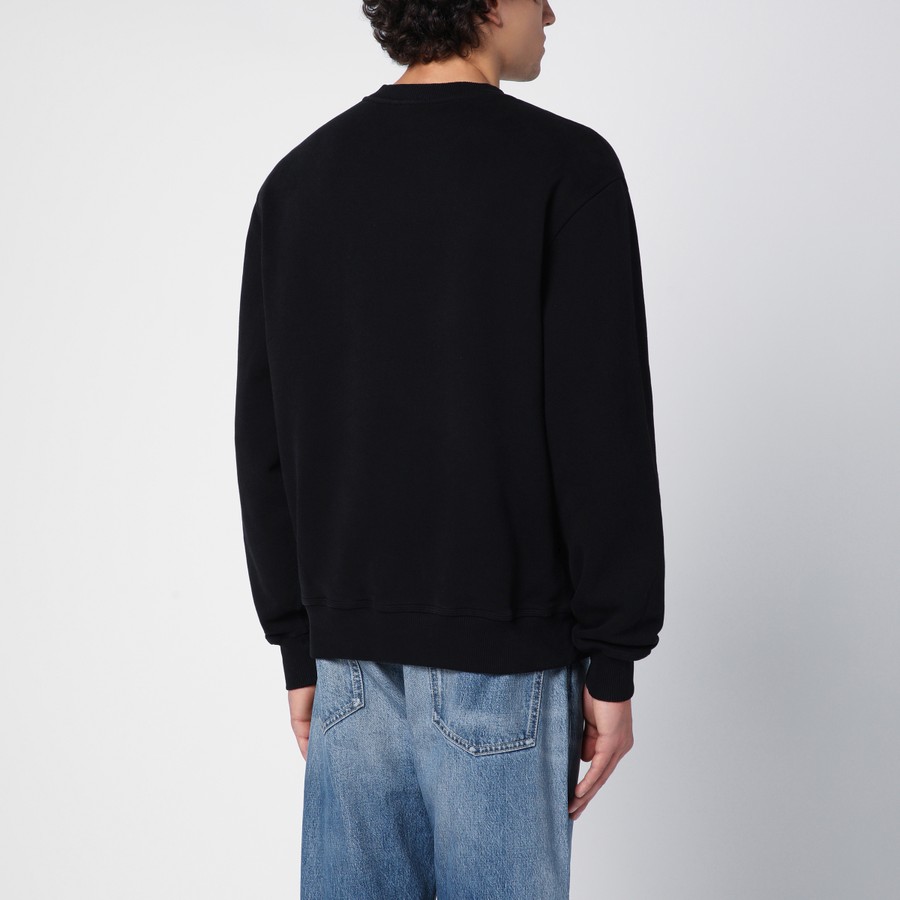 Burberry Black cotton crew-neck sweatshirt with logo