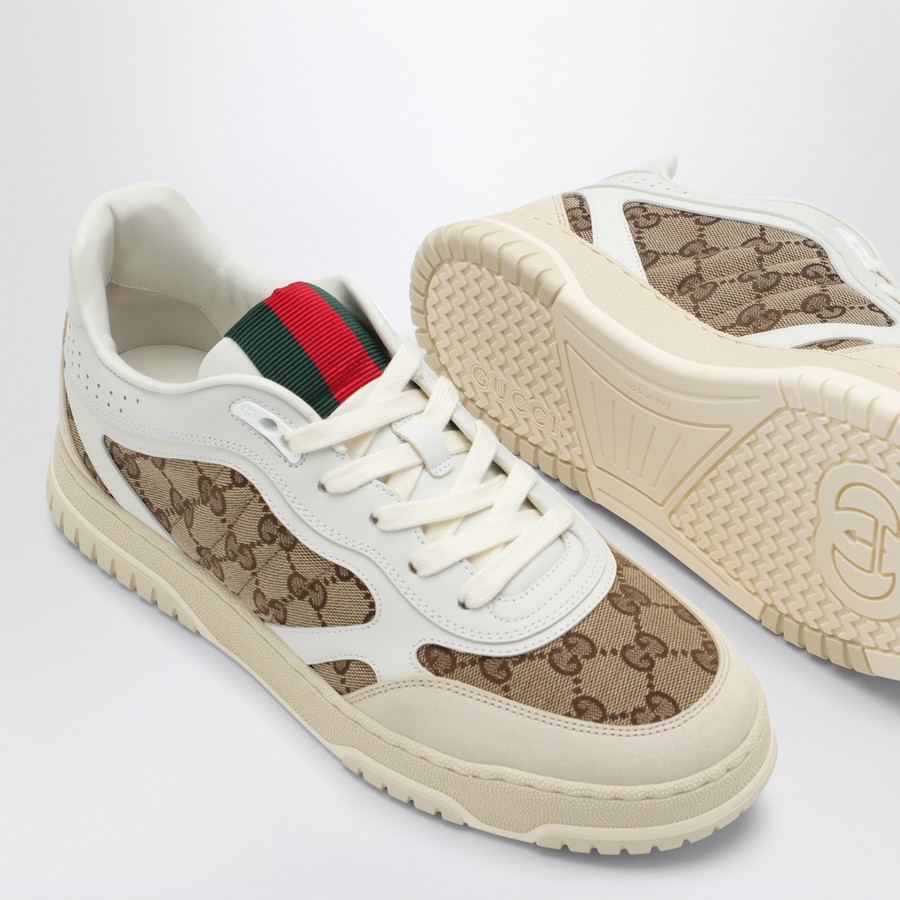 国内で当店のみ Hanqiaoriji - EVA Lace Up Sneakers GUCCI Re-Web Sneaker in ivory/beige/ebony GG fabric | TheDoubleF