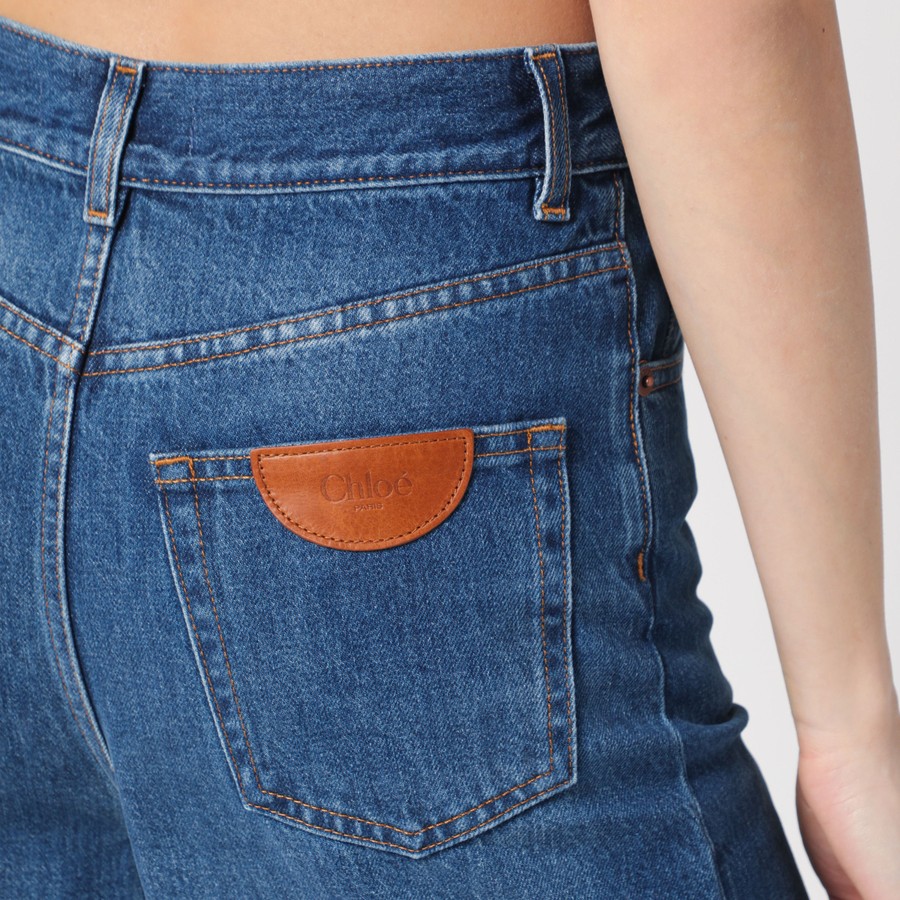 デニム・ジーパン CHLOE Woman Jeans Blue CHC24ADP02150 402 Organic cotton jeans CHLOE' - Nugnes1920