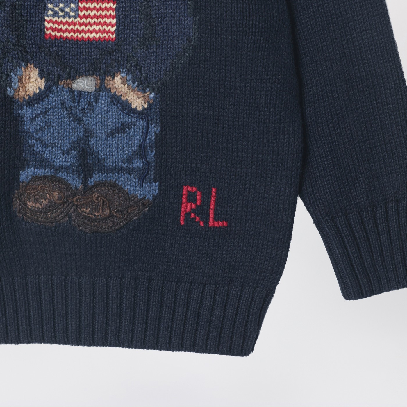 Polo Ralph Lauren Navy blue Polo Bear cotton sweater | TheDoubleF