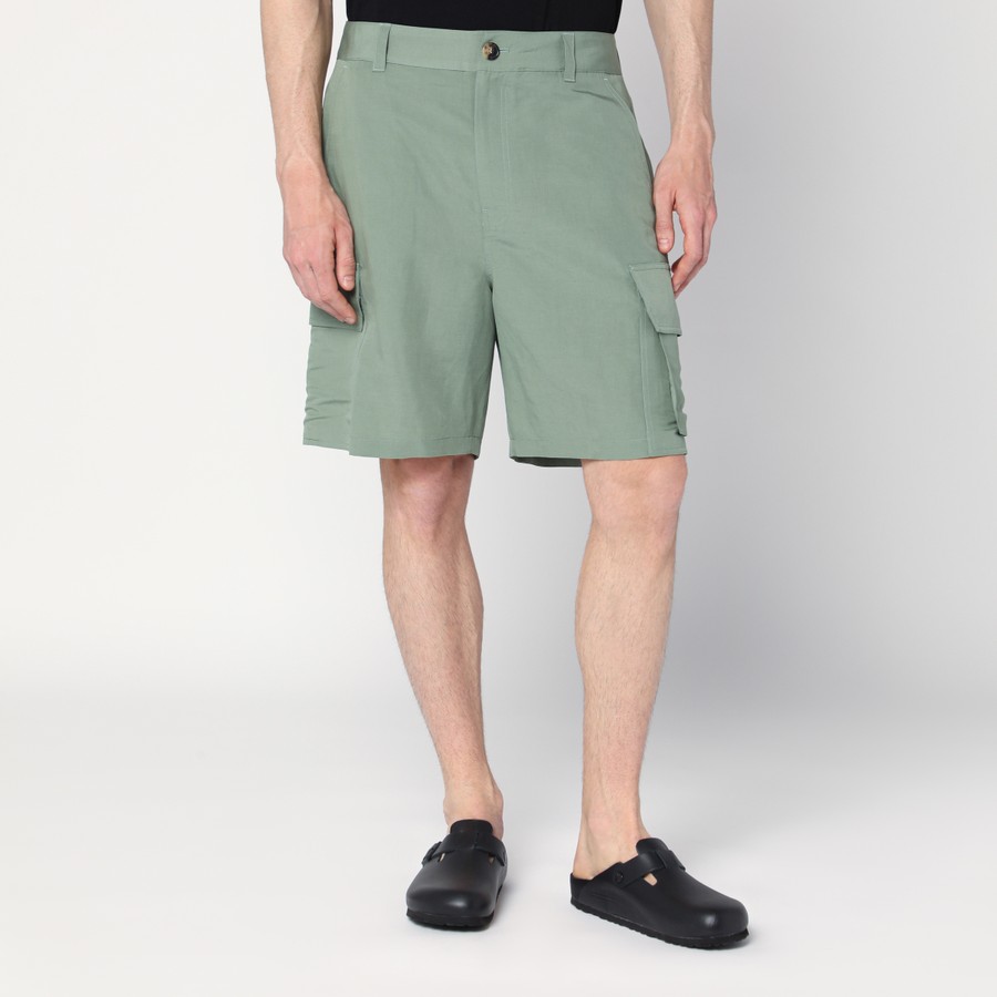 【LOEWE】CARGO SHORTS◆H616Y1AX11 Cargo shorts in viscose and linen Black - LOEWE