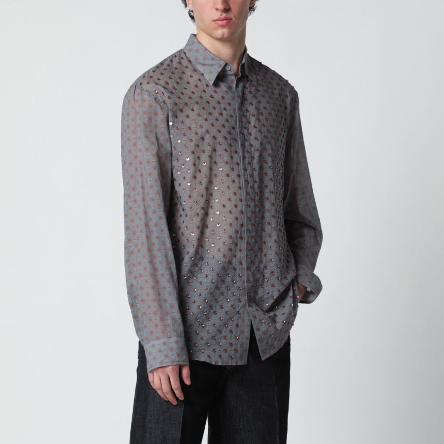Dries Van Noten Grey shirt with sequins | TheDoubleF