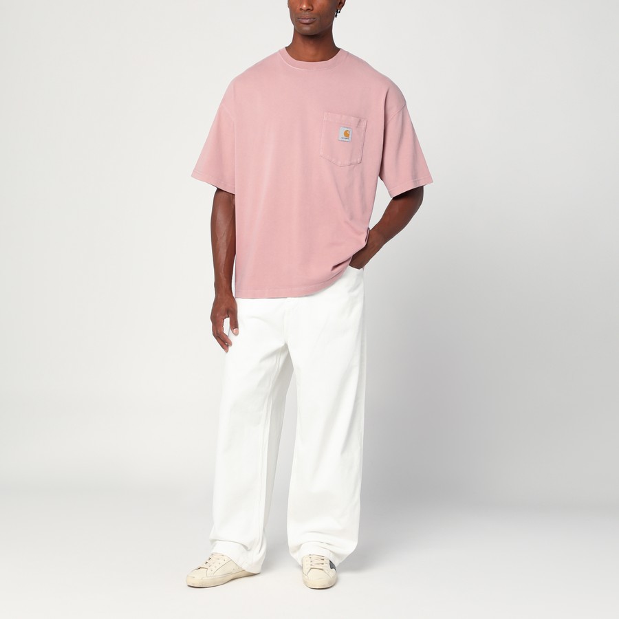 Carhartt WIP S/S Hudson Pocket T-Shirt in Daphne colour