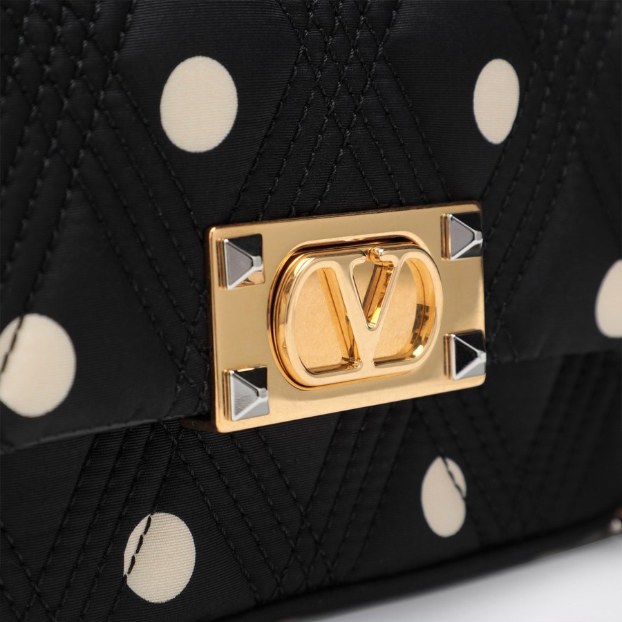 バッグ・カバンその他 Valentino Garavani Black Quiltie 67 bag with ivory polka dot Valentino Garavani Black Quiltie 67 bag with ivory polka
