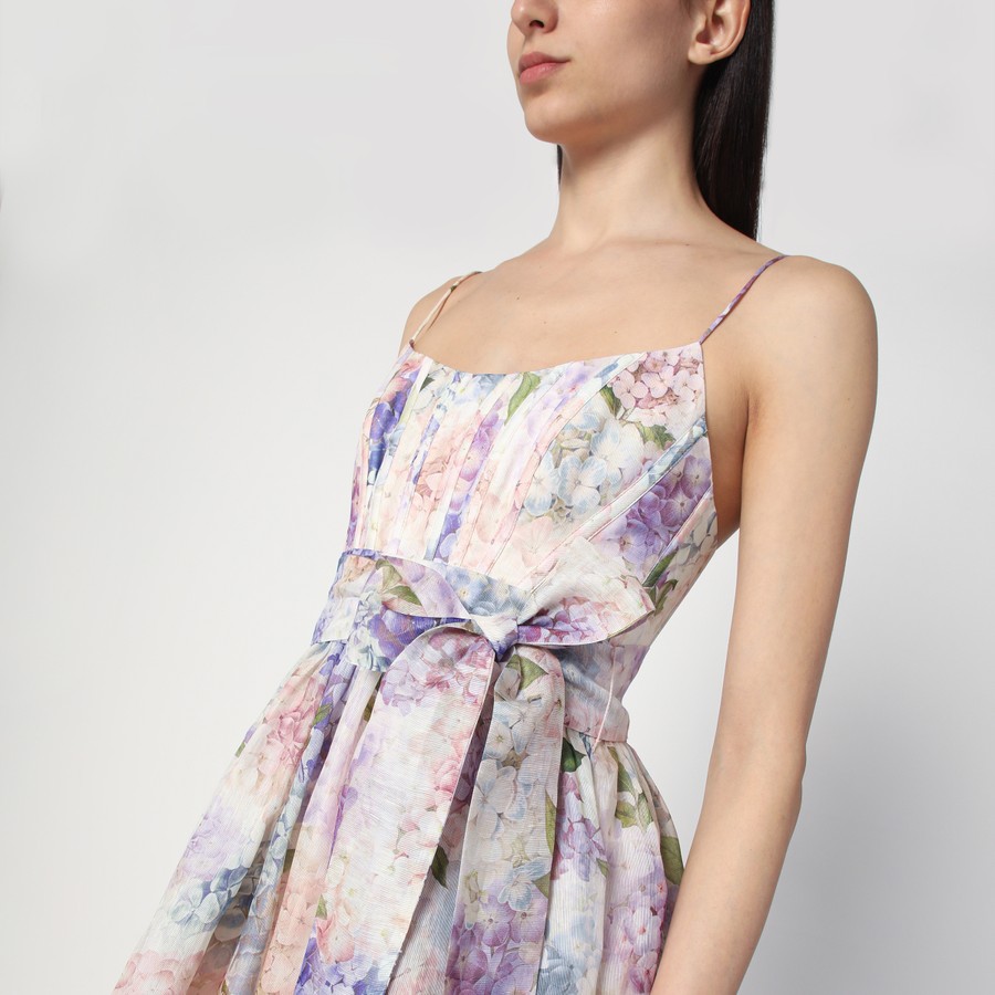 【Zimmermann】Dawning floral silk and linen corset dress Zimmermann Dawning Corset Dress - CK Collection