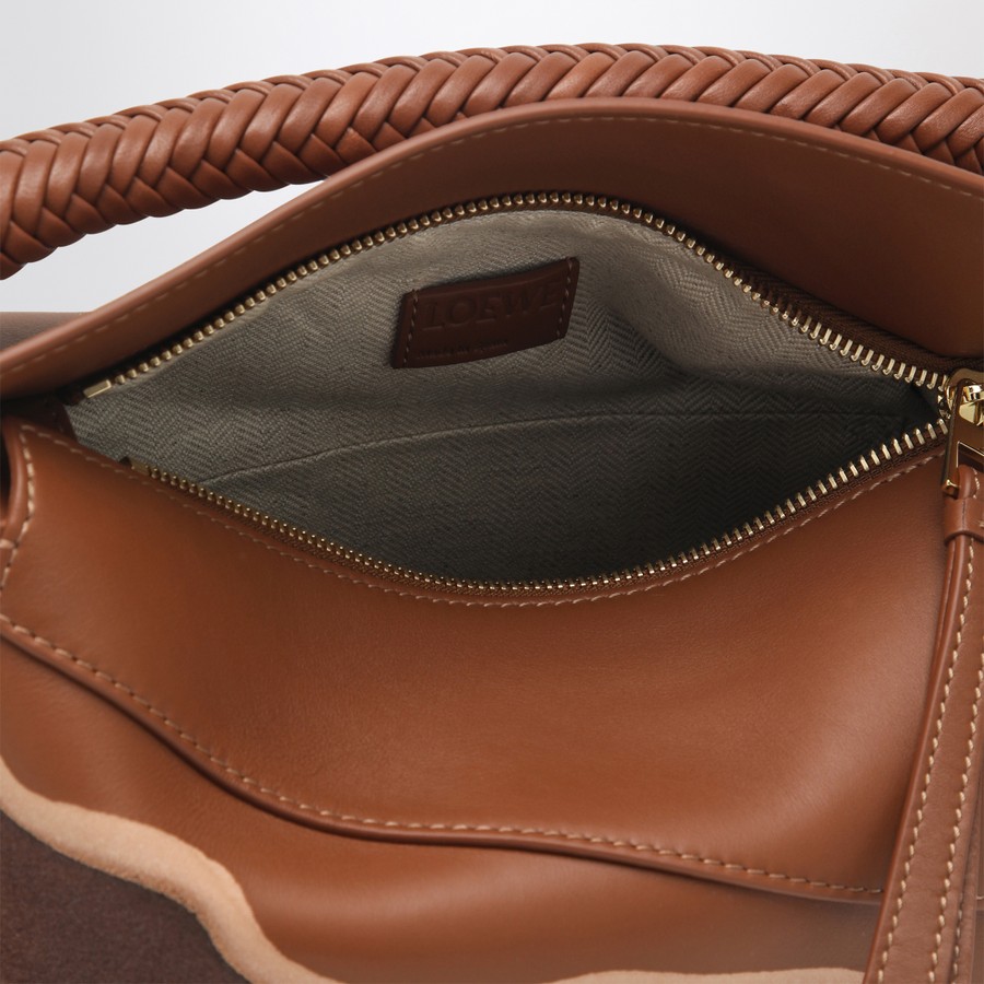 ショルダーバッグ・ポシェット LOEWE PUZZLE EDGE SMALL BAG PECAN/PARROT PINK Small Puzzle Edge Landscape bag in nappa calfskin Brown - LOEWE