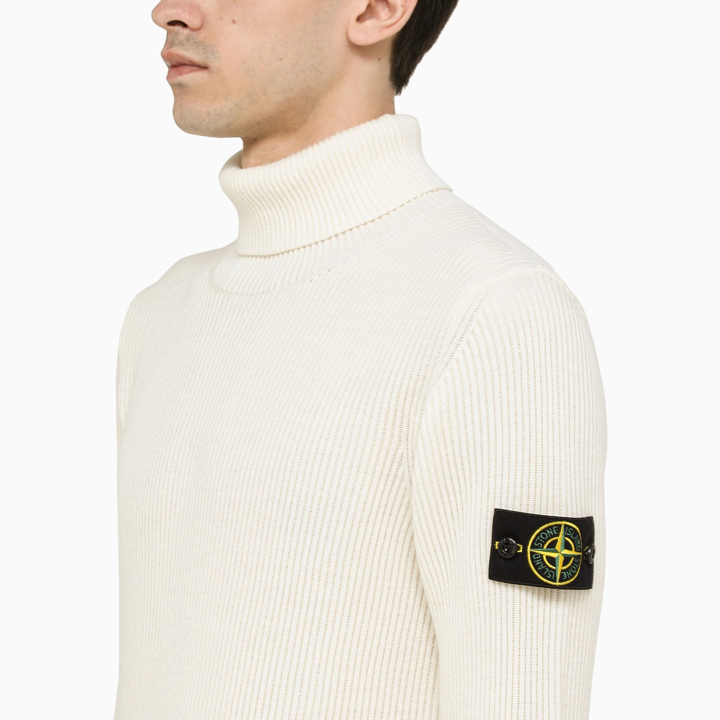stone island white turtleneck