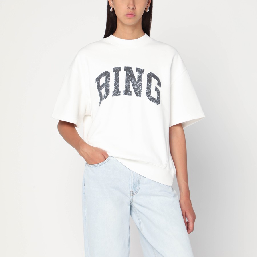 ANINE BING Jay Bing white cotton sweatshirt | TheDoubleF