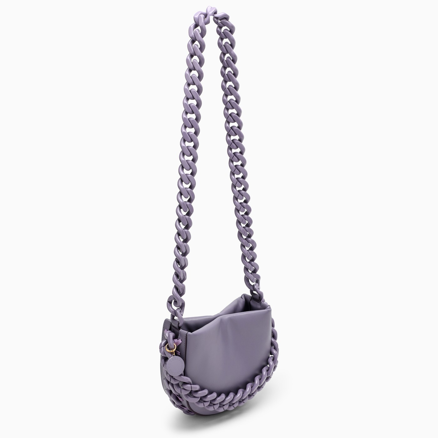 Stella McCartney Frayme purple padded shoulder bag TheDoubleF