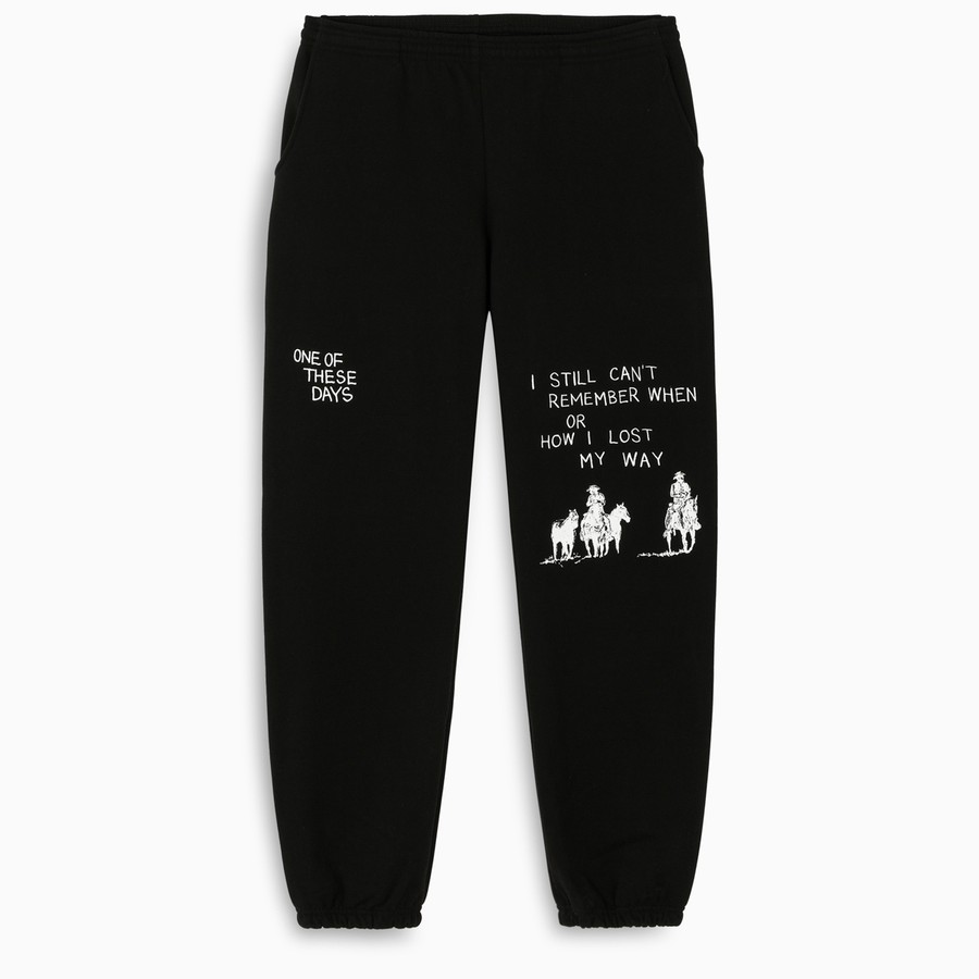 One Of These Days Black Printed Jogging Trousers In Black
