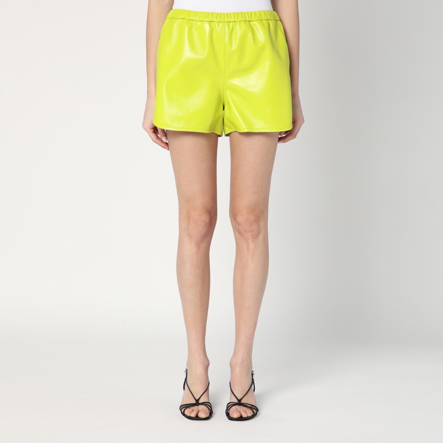 ショートパンツ GUCCI Lime green shorts in leather GUCCI Lime green shorts in leather | TheDoubleF