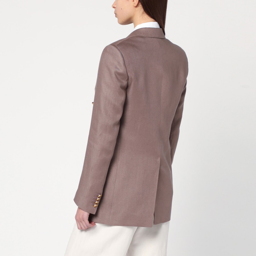 ジャケット Tagliatore Brown double-breasted linen jacket Tagliatore double-breasted Linen Blazer | Brown | FARFETCH
