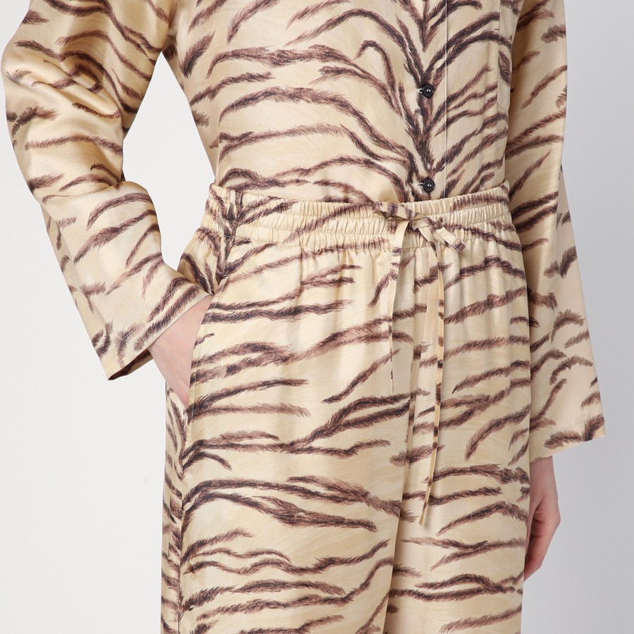 Stella McCartney Silk pants with tiger print | TheDoubleF