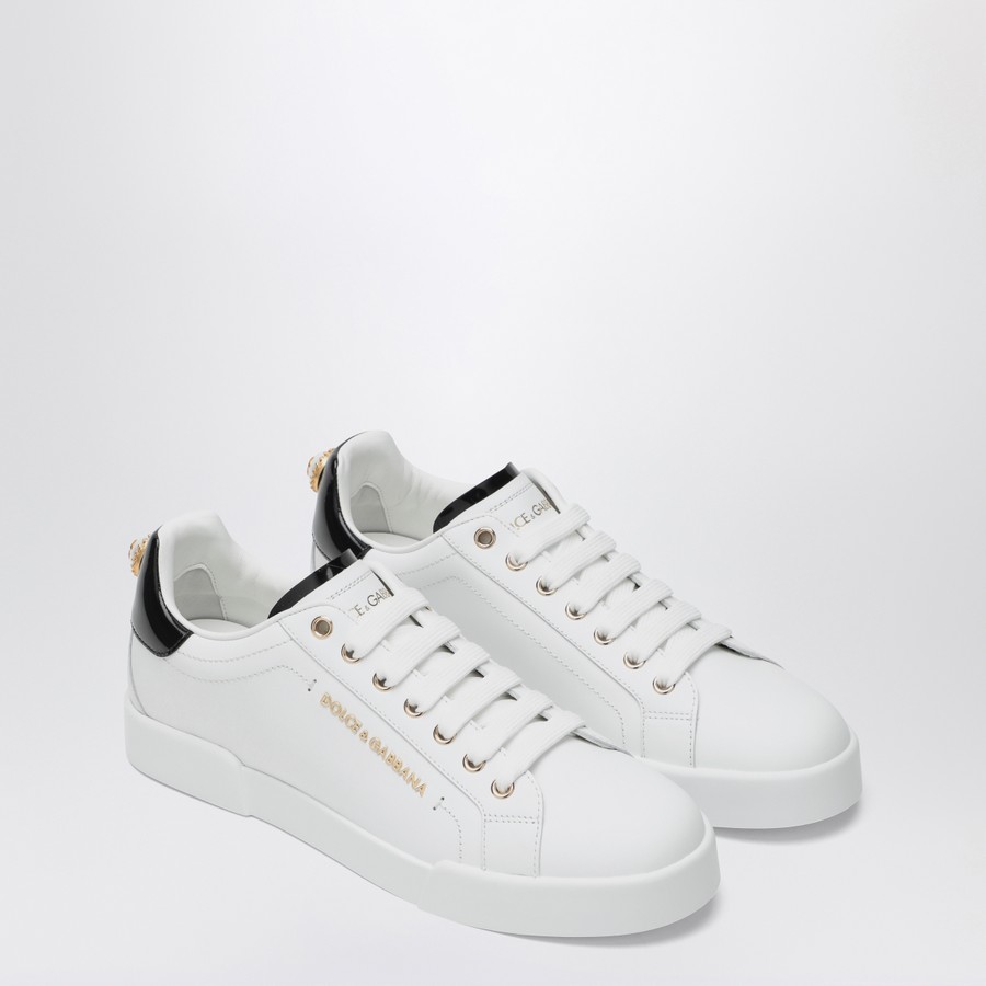 スニーカー Dolce & Gabbana 'Portofino' sneakers (CK2329AH506 89662) Dolce&Gabbana White/gold leather Portofino sneakers | TheDoubleF
