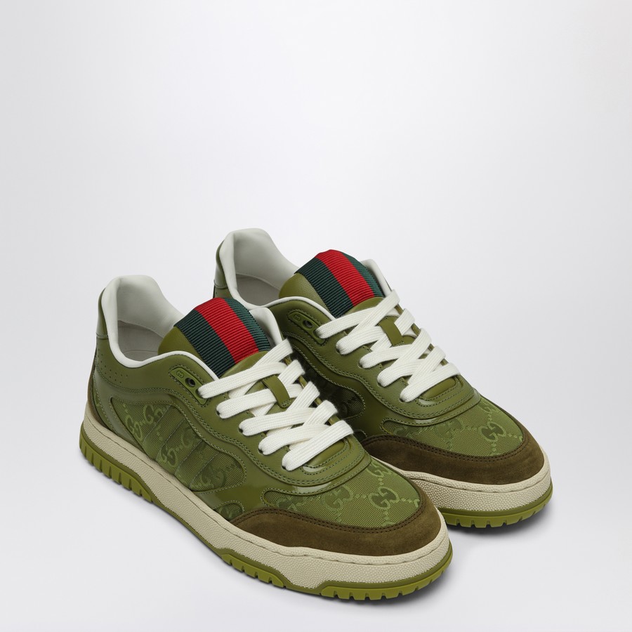 スニーカー GUCCI Women Shoes 785452AAEW9 Green GUCCI Re-Web Sneaker in green GG fabric | TheDoubleF