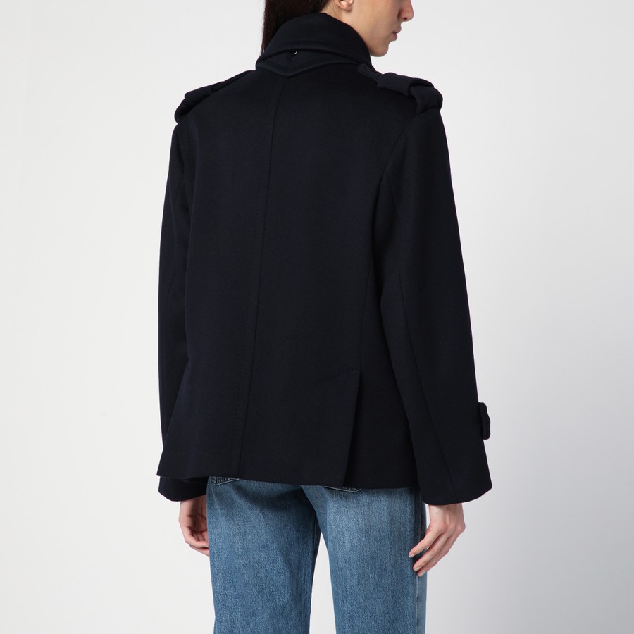 Max Mara Blue double-breasted wool coat | TheDoubleF
