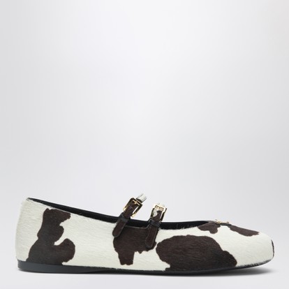 Prada Tabacco and white leather décolleté | TheDoubleF