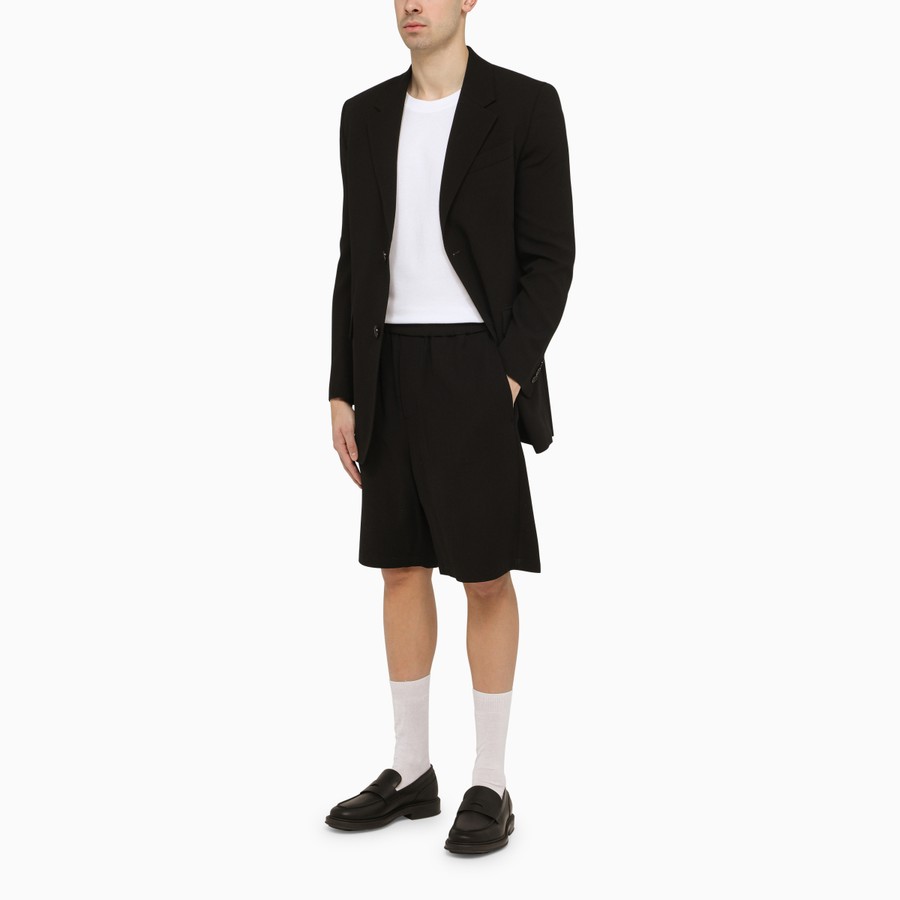 Ami Paris Black wool single-breasted jacket | TheDoubleF
