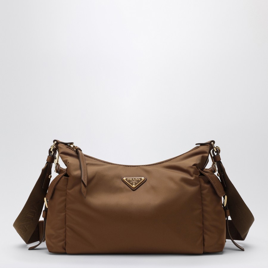 Prada Prada Explore large Brandy bag in Re-Nylon and leather