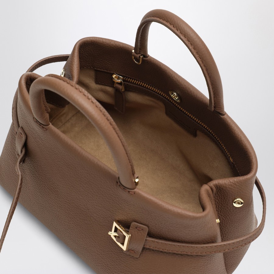 Manu Atelier Le Cambon 25 Mocha Mousse bag in suede | TheDoubleF