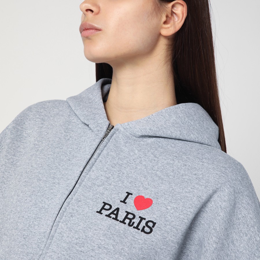 Balenciaga Grey zip-up sweatshirt I Love Paris | TheDoubleF