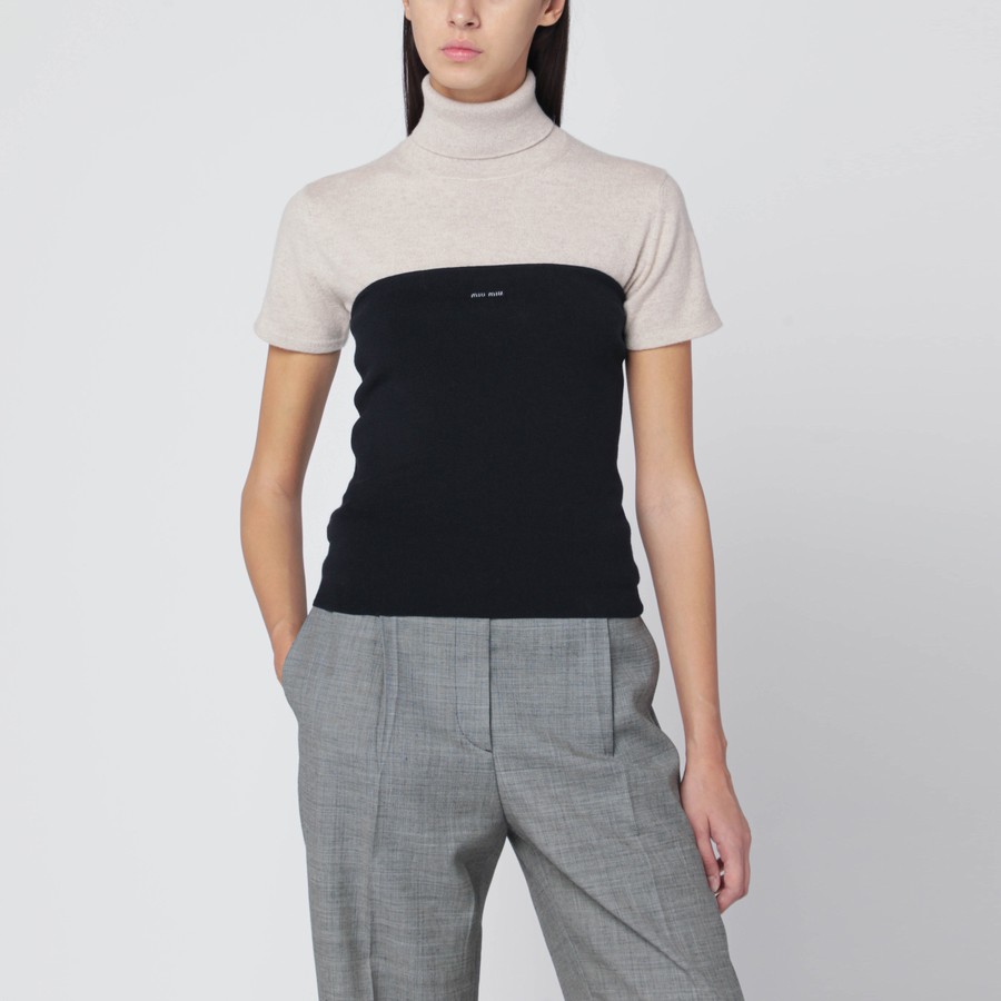Miu Miu Blue cotton top with logo | TheDoubleF