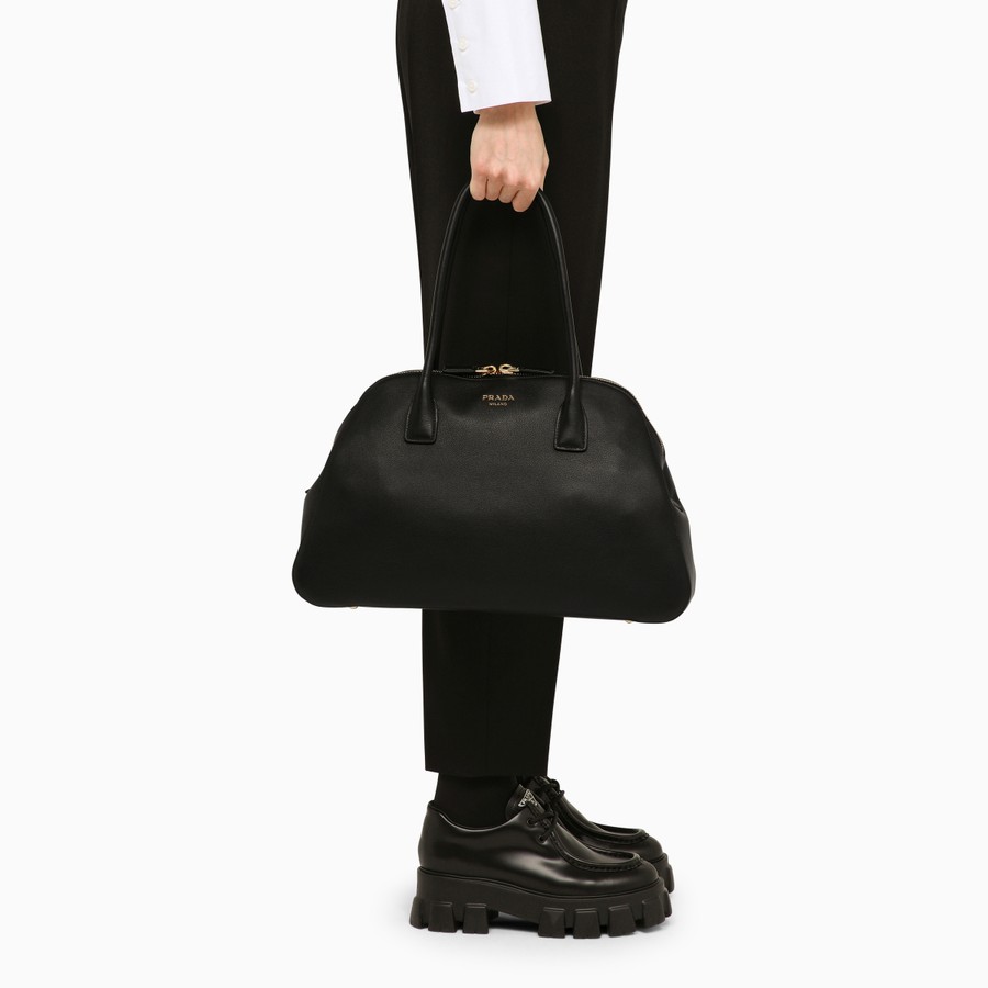 Prada Large black leather shopping bag | TheDoubleF